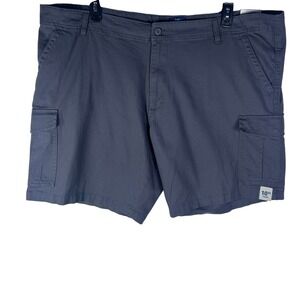 George Mens Cargo Shorts Charcoal Sky Gray Size 46 Stretch 10 Inch Inseam NEW